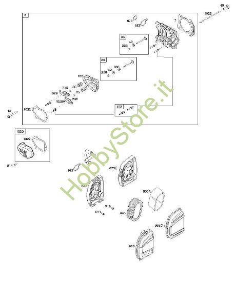 A - Depuratore aria, testata B&S - 10 €¦ 104M05-0024-H1 brand Stihl